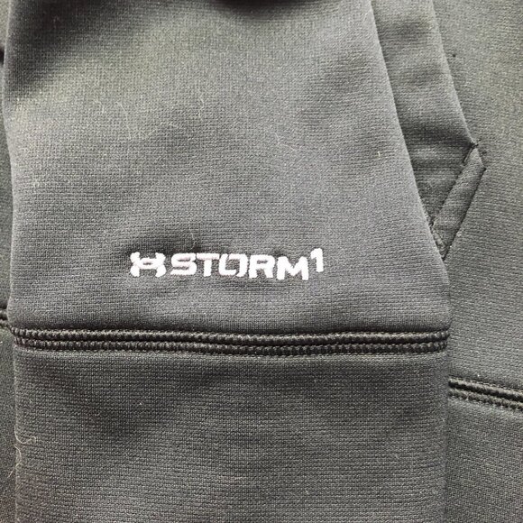 Under Armour Black & Grey Cold Gear Kangaroo Hoodie Size Men's Medium - Picture 9 of 13